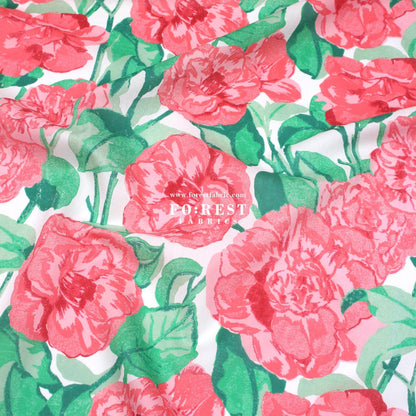 Liberty of London (Organic Tana Lawn Cotton Fabric) - Archive Camellia C - FO:REST Fabric 布恩堂Liberty fabrictana lawnjapanese fabricykk zipper