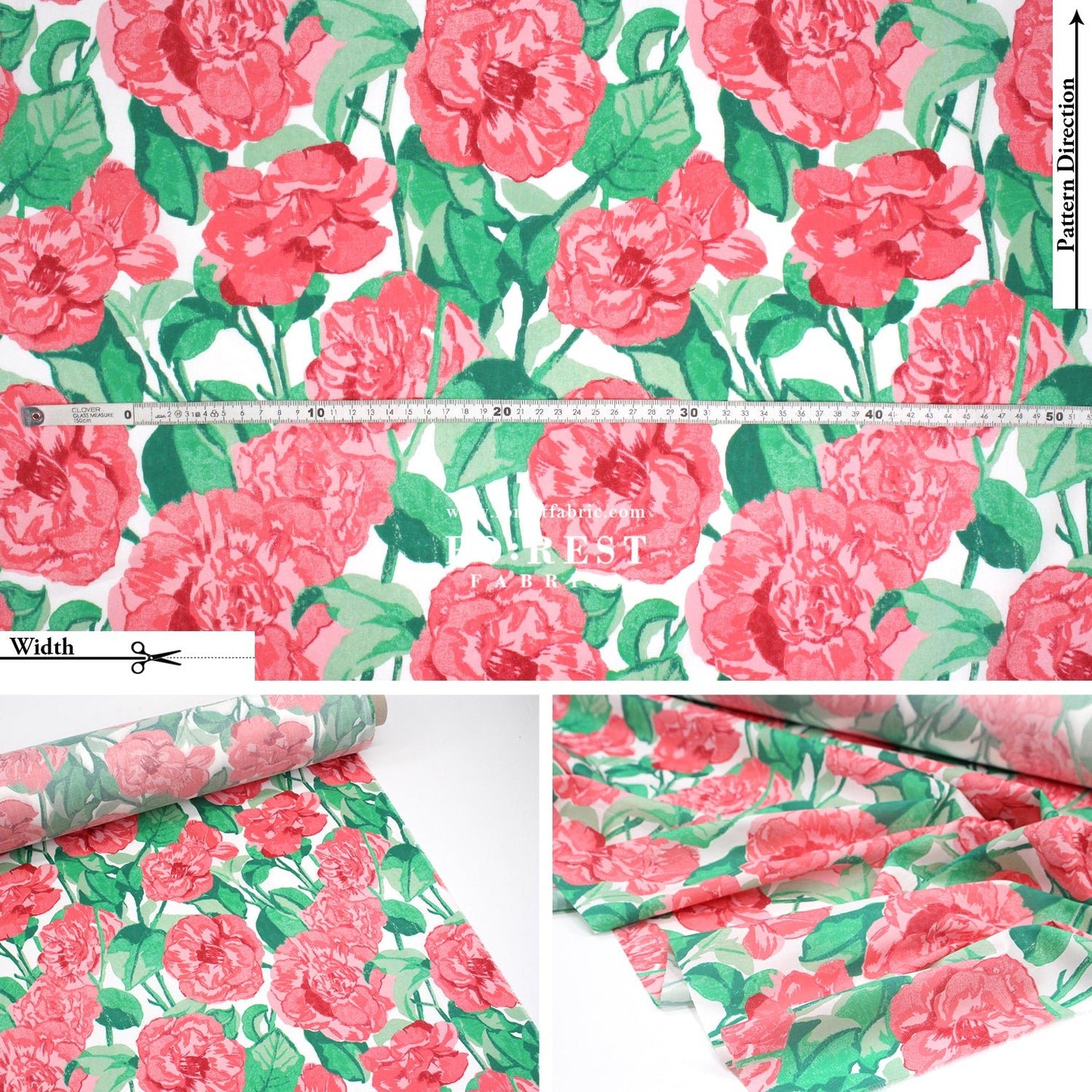 Liberty of London (Organic Tana Lawn Cotton Fabric) - Archive Camellia C - FO:REST Fabric 布恩堂Liberty fabrictana lawnjapanese fabricykk zipper