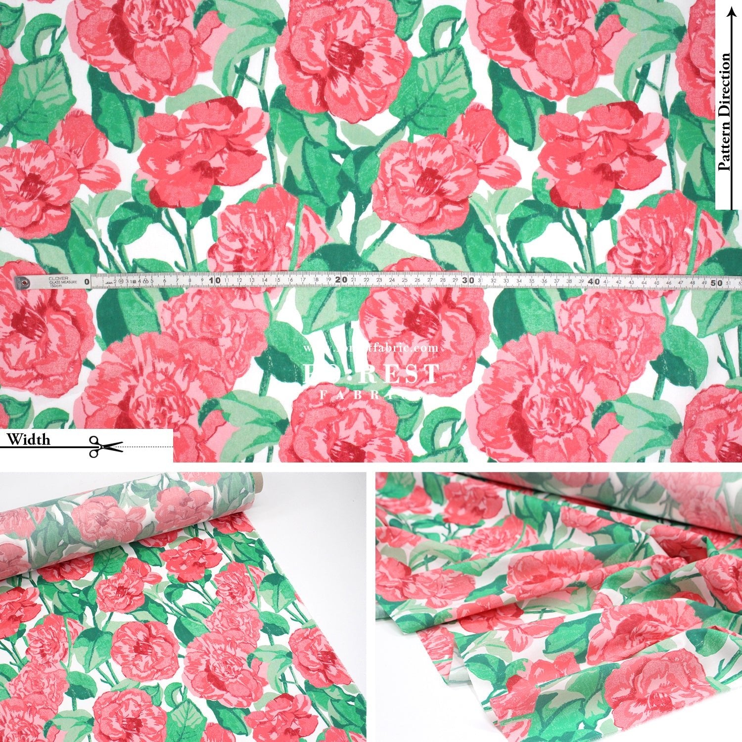 Liberty of London (Organic Tana Lawn Cotton Fabric) - Archive Camellia C - FO:REST Fabric 布恩堂Liberty fabrictana lawnjapanese fabricykk zipper
