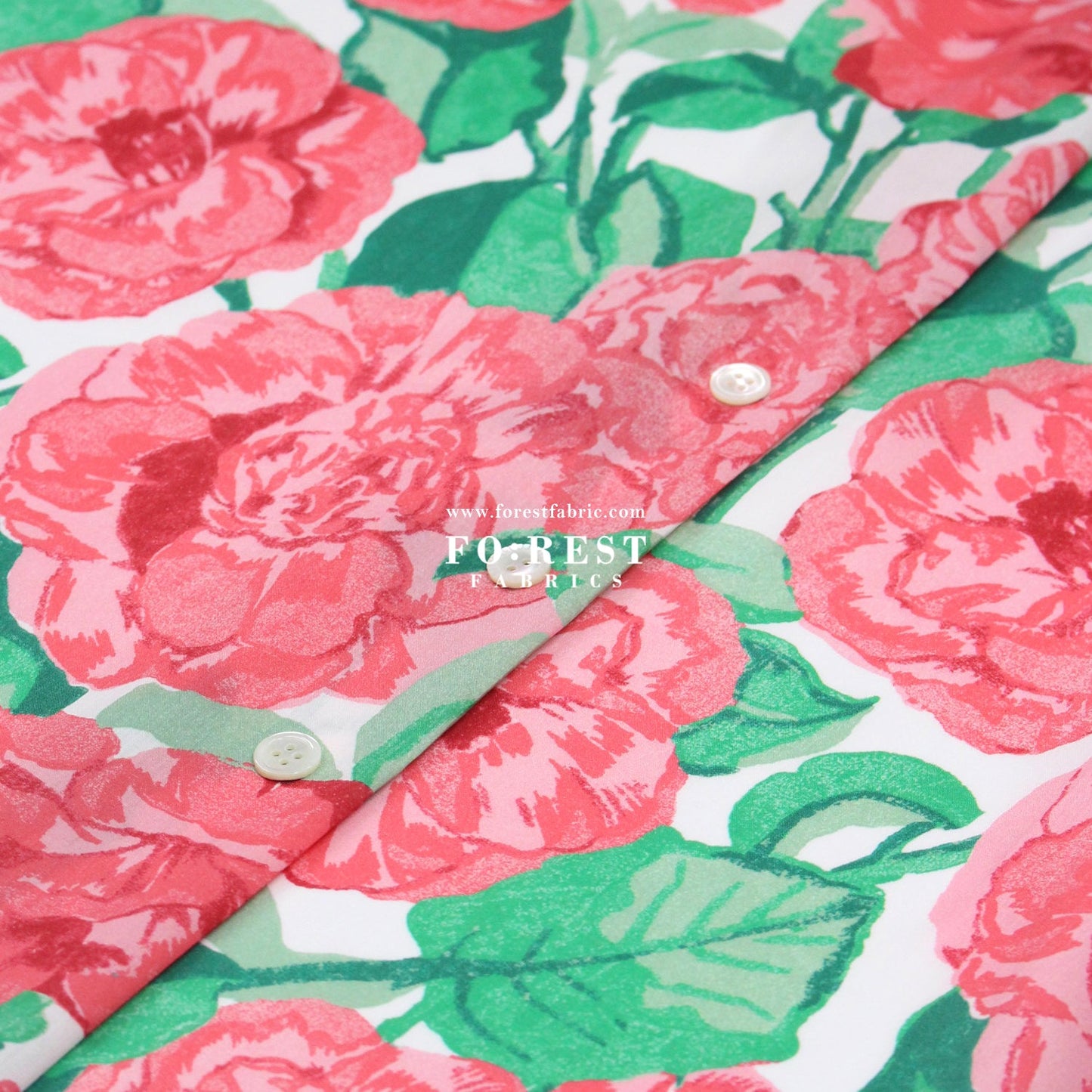 Liberty of London (Organic Tana Lawn Cotton Fabric) - Archive Camellia C - FO:REST Fabric 布恩堂Liberty fabrictana lawnjapanese fabricykk zipper