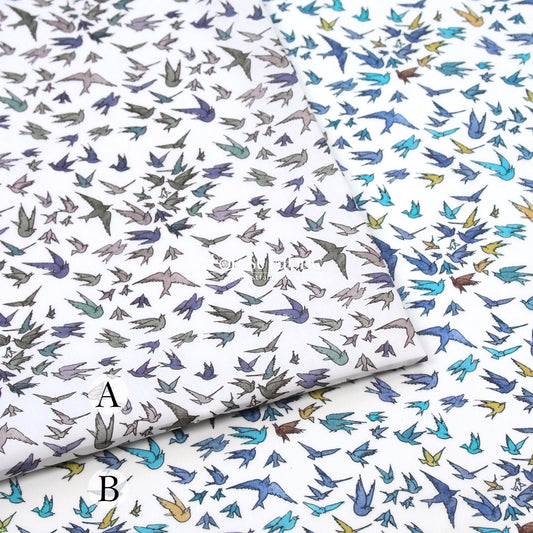 Liberty of London (Organic Tana Lawn Cotton Fabric) - Choir Of Flyers B - FO:REST Fabric 布恩堂Liberty fabrictana lawnjapanese fabricykk zipper