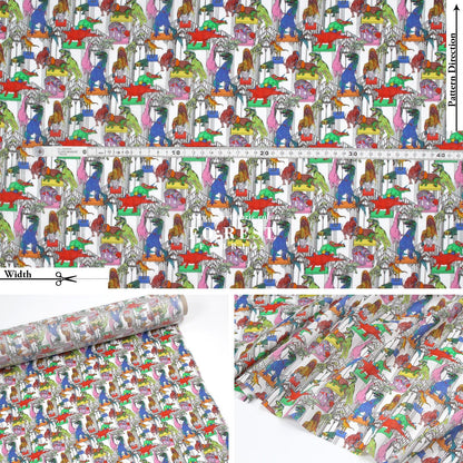 Liberty of London (Organic Tana Lawn Cotton Fabric) - Claws Roars N Dinosaur C - FO:REST Fabric 布恩堂Liberty fabrictana lawnjapanese fabricykk zipper