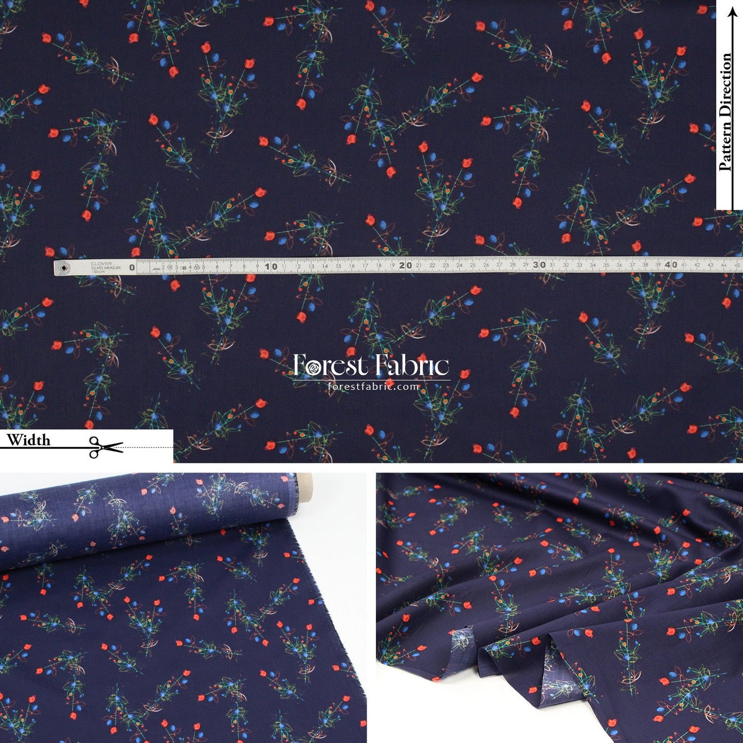Liberty of London (Organic Tana Lawn Cotton Fabric) - Dream of Roses A - FO:REST Fabric 布恩堂Liberty fabrictana lawnjapanese fabricykk zipper