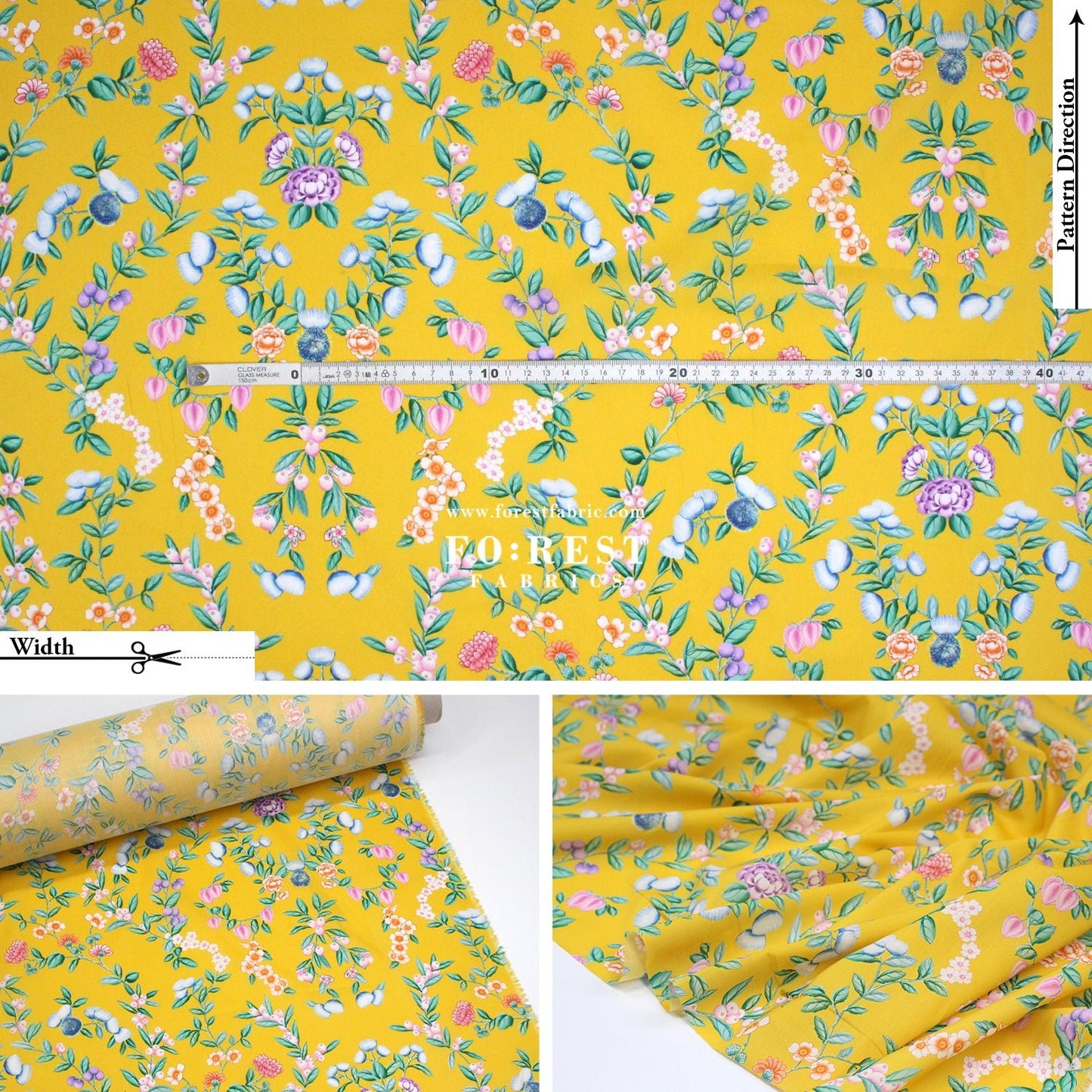 Liberty of London (Organic Tana Lawn Cotton Fabric) - Eastern Trellis A - FO:REST Fabric 布恩堂Liberty fabrictana lawnjapanese fabricykk zipper