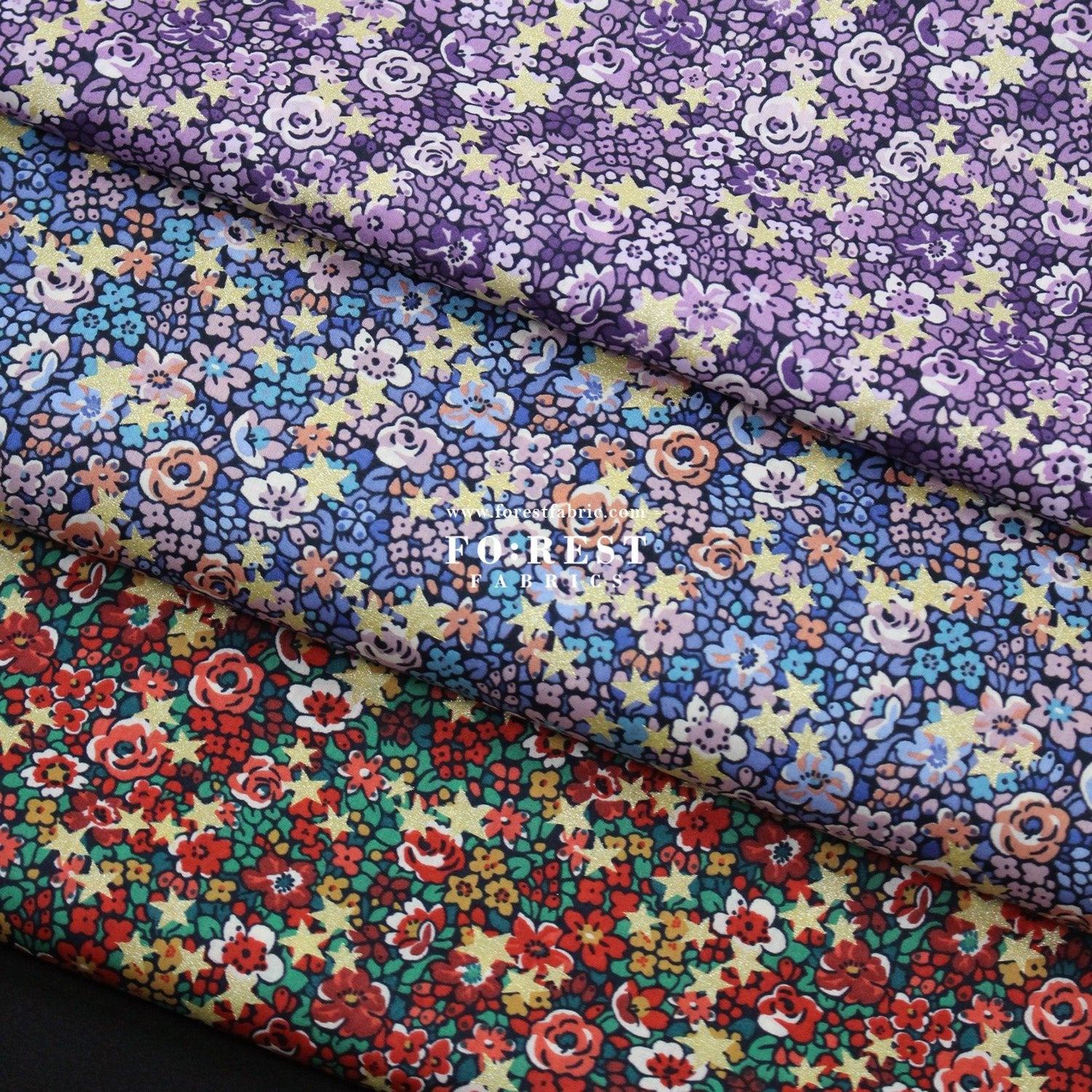 Liberty of London (Organic Tana Lawn™ Cotton Fabric) - Emma Etoile Festive - FO:REST Fabric 布恩堂Liberty fabrictana lawnjapanese fabricykk zipper
