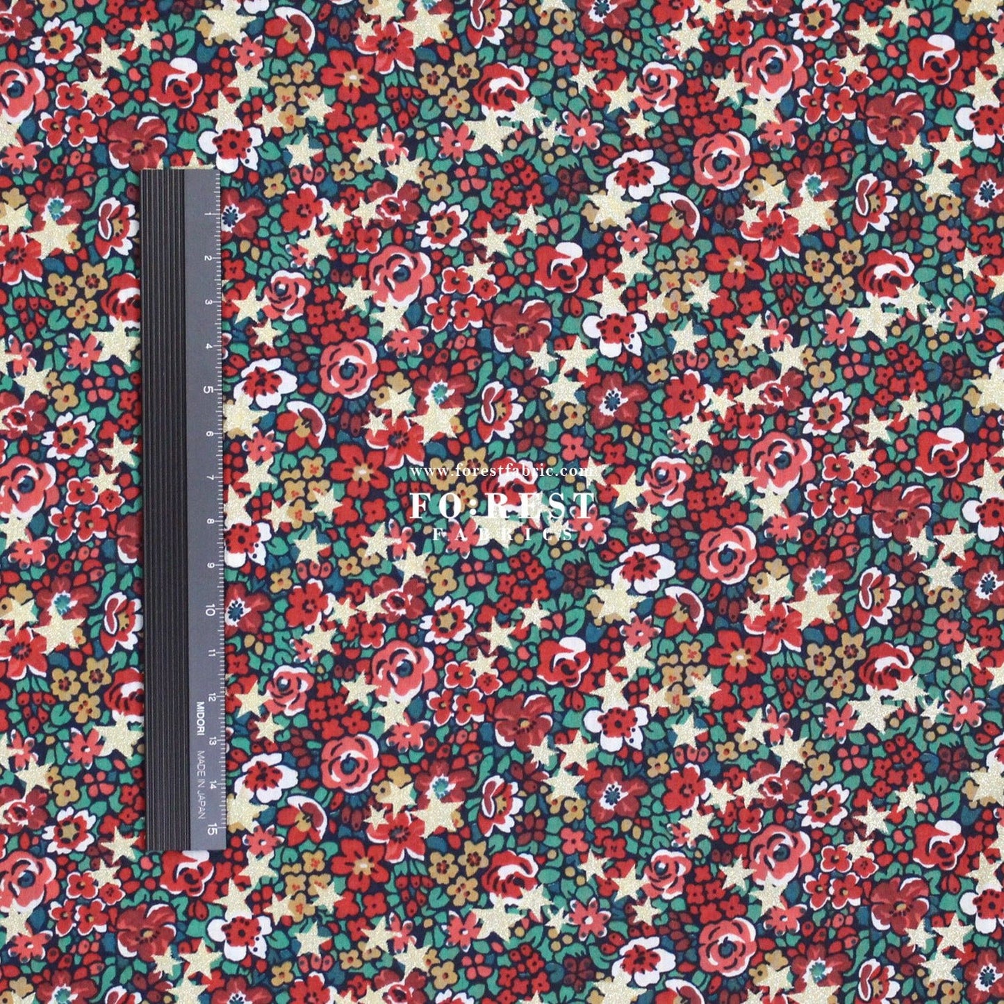 Liberty of London (Organic Tana Lawn™ Cotton Fabric) - Emma Etoile Festive - FO:REST Fabric 布恩堂Liberty fabrictana lawnjapanese fabricykk zipper