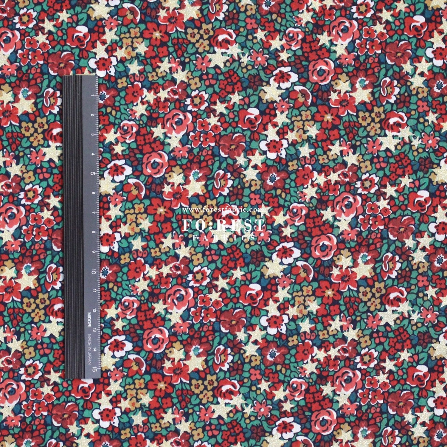 Liberty of London (Organic Tana Lawn™ Cotton Fabric) - Emma Etoile Festive - FO:REST Fabric 布恩堂Liberty fabrictana lawnjapanese fabricykk zipper