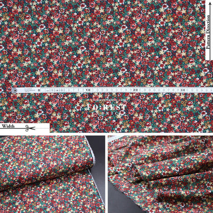 Liberty of London (Organic Tana Lawn™ Cotton Fabric) - Emma Etoile Festive - FO:REST Fabric 布恩堂Liberty fabrictana lawnjapanese fabricykk zipper