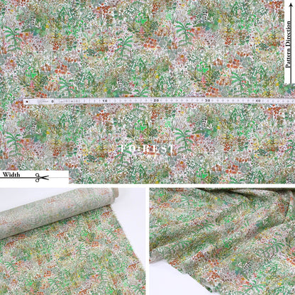 Liberty of London (Organic Tana Lawn Cotton Fabric) - Fields Of Eden C - FO:REST Fabric 布恩堂Liberty fabrictana lawnjapanese fabricykk zipper