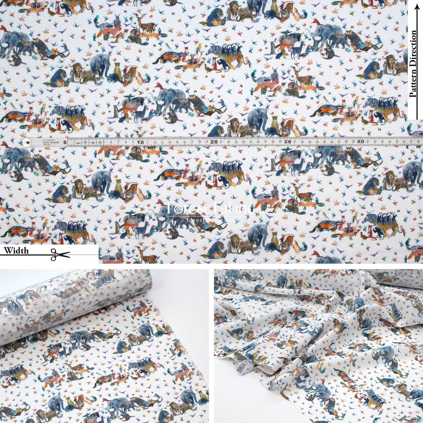 Liberty of London (Organic Tana Lawn Cotton Fabric) - Jungle Crumble A - FO:REST Fabric 布恩堂Liberty fabrictana lawnjapanese fabricykk zipper
