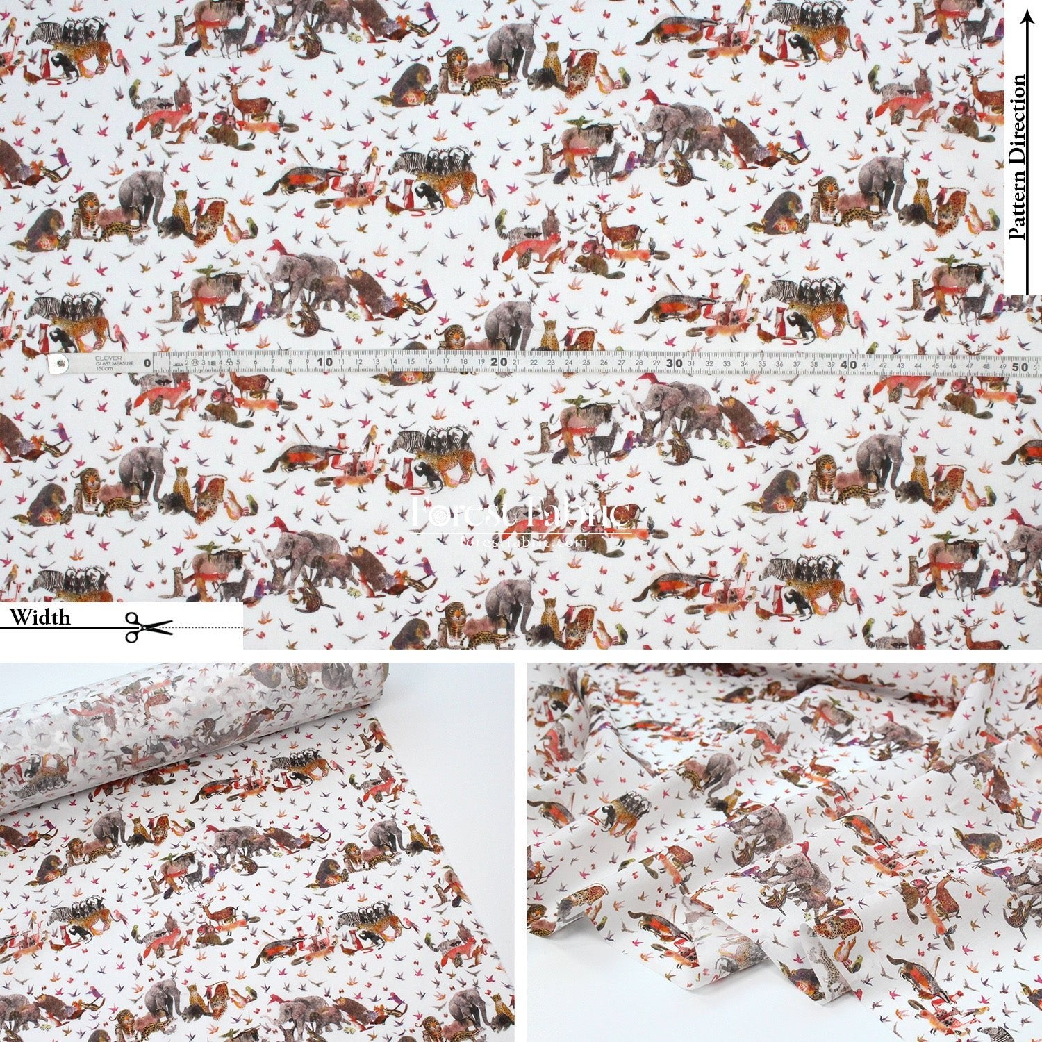 Liberty of London (Organic Tana Lawn Cotton Fabric) - Jungle Crumble A - FO:REST Fabric 布恩堂Liberty fabrictana lawnjapanese fabricykk zipper