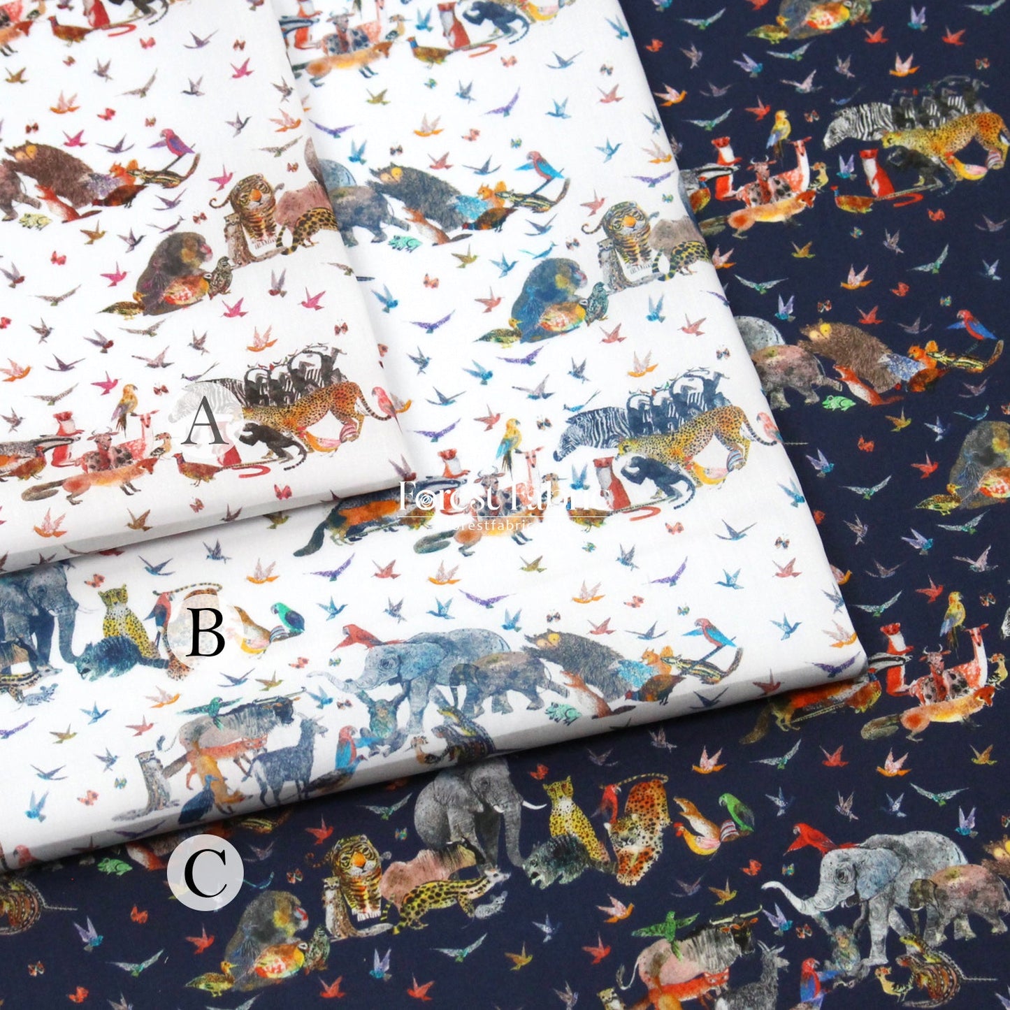 Liberty of London (Organic Tana Lawn Cotton Fabric) - Jungle Crumble A - FO:REST Fabric 布恩堂Liberty fabrictana lawnjapanese fabricykk zipper