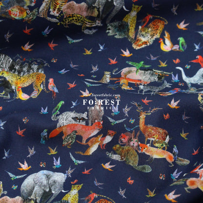 Liberty of London (Organic Tana Lawn Cotton Fabric) - Jungle Crumble A - FO:REST Fabric 布恩堂Liberty fabrictana lawnjapanese fabricykk zipper