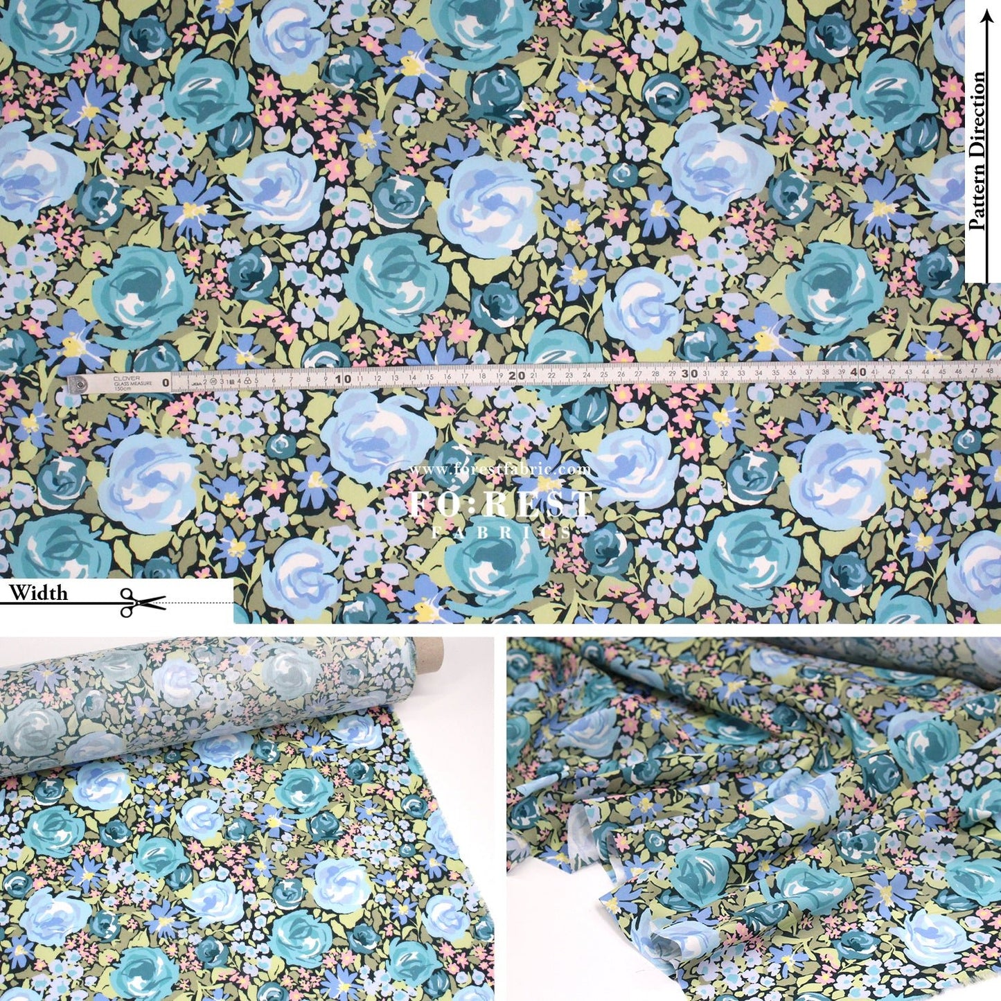 Liberty of London (Organic Tana Lawn Cotton Fabric) - Medley C - FO:REST Fabric 布恩堂Liberty fabrictana lawnjapanese fabricykk zipper