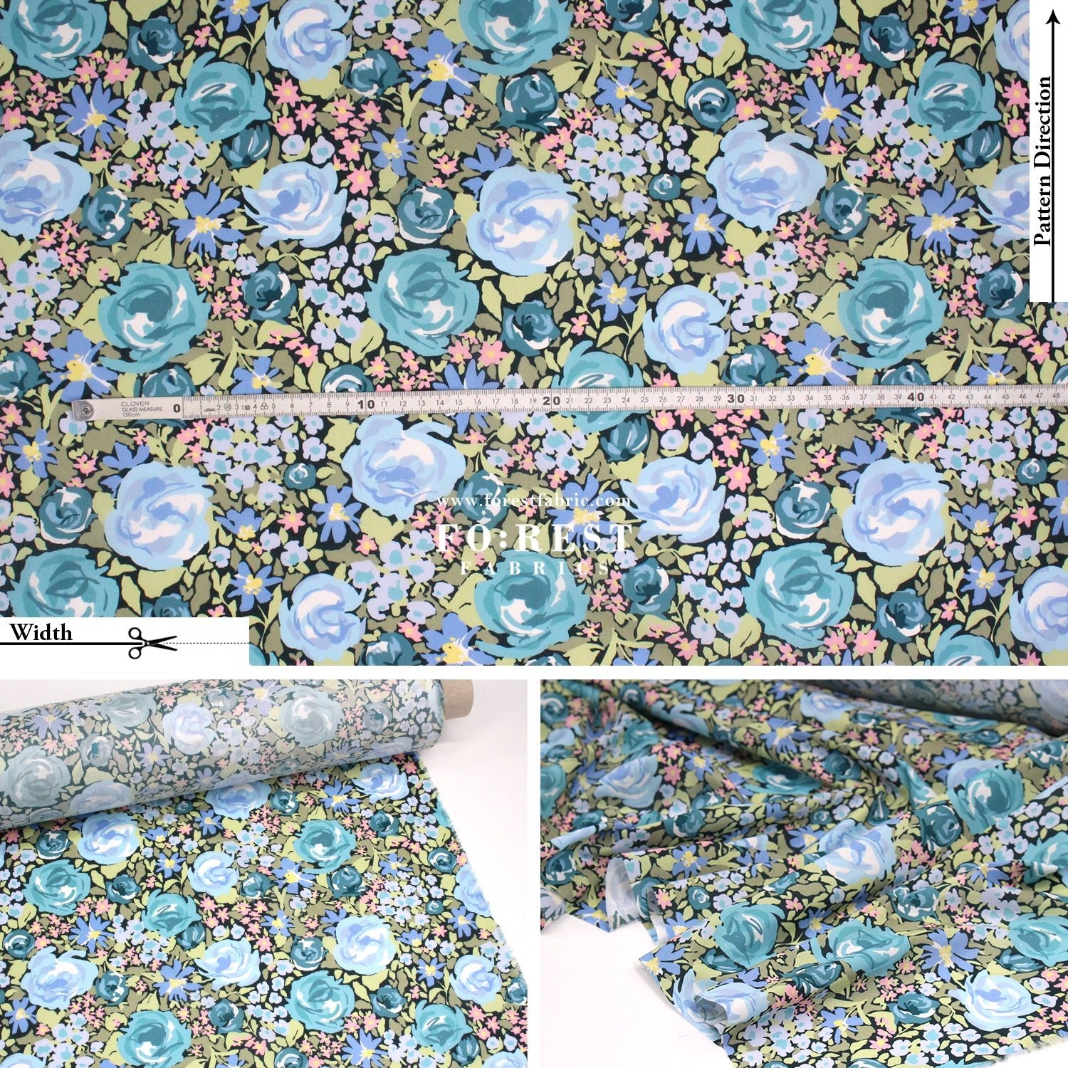 Liberty of London (Organic Tana Lawn Cotton Fabric) - Medley C - FO:REST Fabric 布恩堂Liberty fabrictana lawnjapanese fabricykk zipper