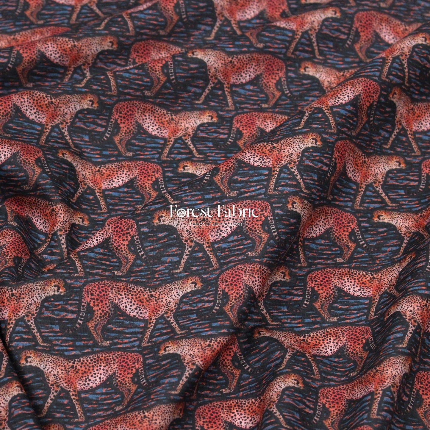 Liberty of London (Organic Tana Lawn Cotton Fabric) - Meet The Cheetahs - FO:REST Fabric 布恩堂Liberty fabrictana lawnjapanese fabricykk zipper