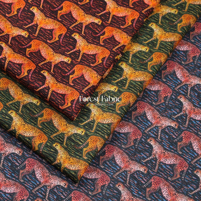 Liberty of London (Organic Tana Lawn Cotton Fabric) - Meet The Cheetahs - FO:REST Fabric 布恩堂Liberty fabrictana lawnjapanese fabricykk zipper