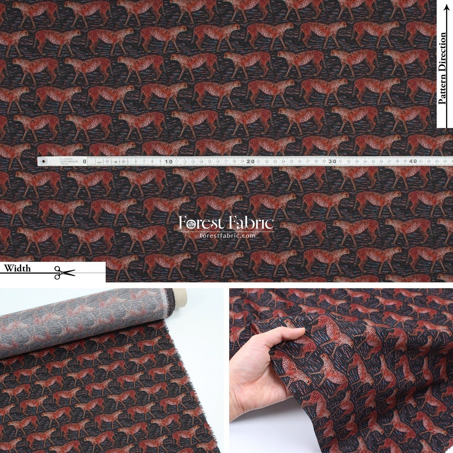 Liberty of London (Organic Tana Lawn Cotton Fabric) - Meet The Cheetahs - FO:REST Fabric 布恩堂Liberty fabrictana lawnjapanese fabricykk zipper