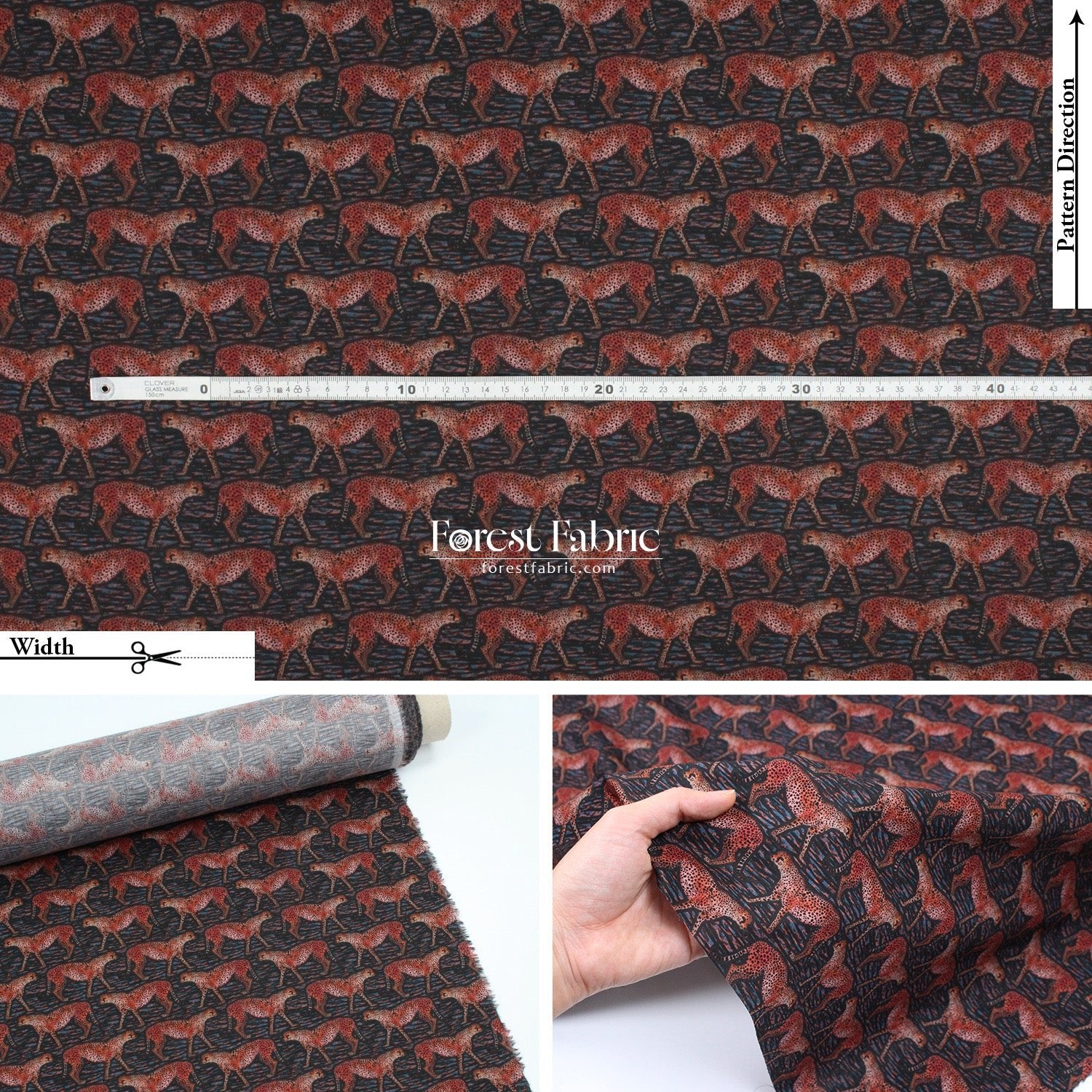 Liberty of London (Organic Tana Lawn Cotton Fabric) - Meet The Cheetahs - FO:REST Fabric 布恩堂Liberty fabrictana lawnjapanese fabricykk zipper