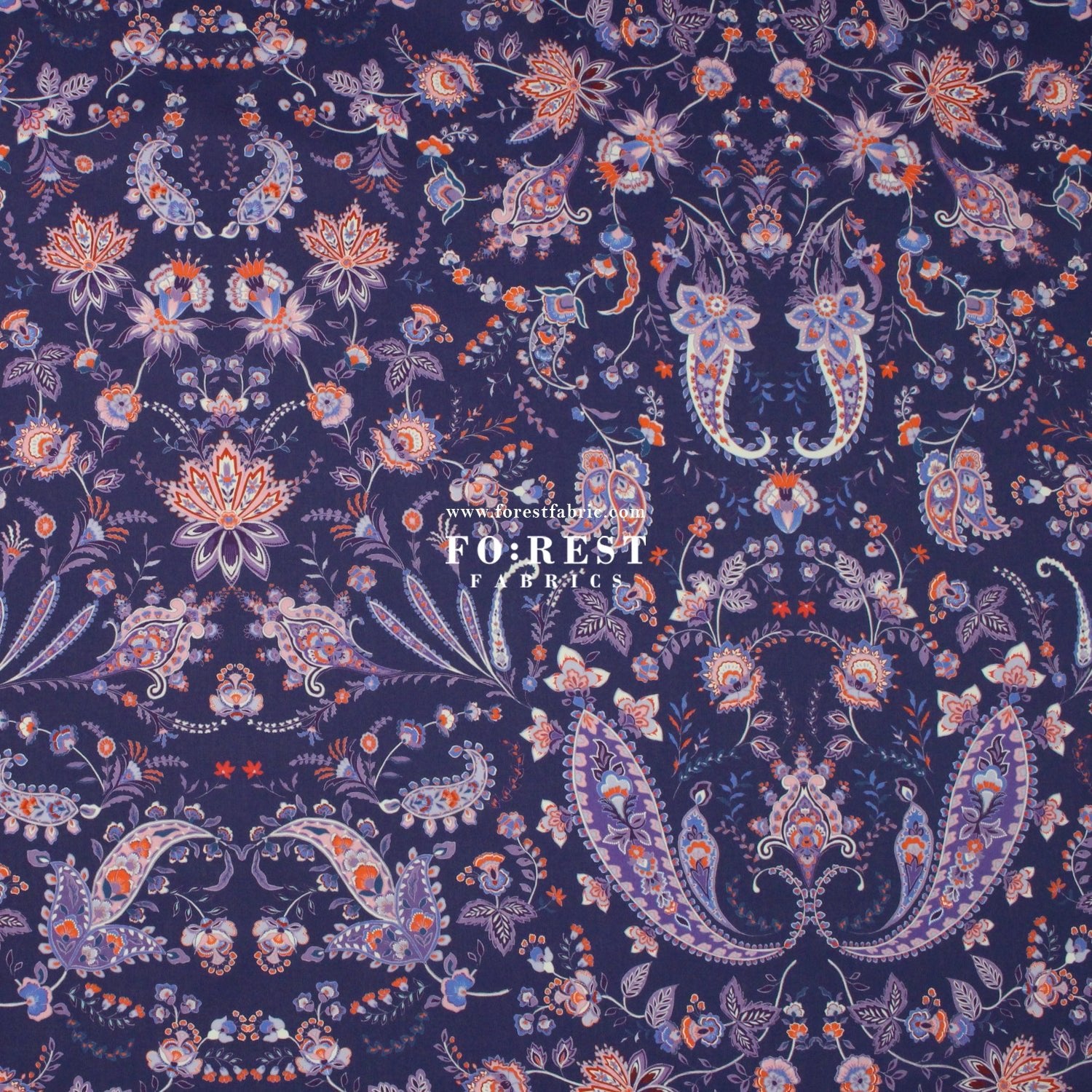 Liberty of London (Organic Tana Lawn Cotton Fabric) - Mirrored Paisley A - FO:REST Fabric 布恩堂Liberty fabrictana lawnjapanese fabricykk zipper