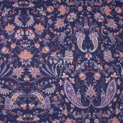Liberty of London (Organic Tana Lawn Cotton Fabric) - Mirrored Paisley A - FO:REST Fabric 布恩堂Liberty fabrictana lawnjapanese fabricykk zipper