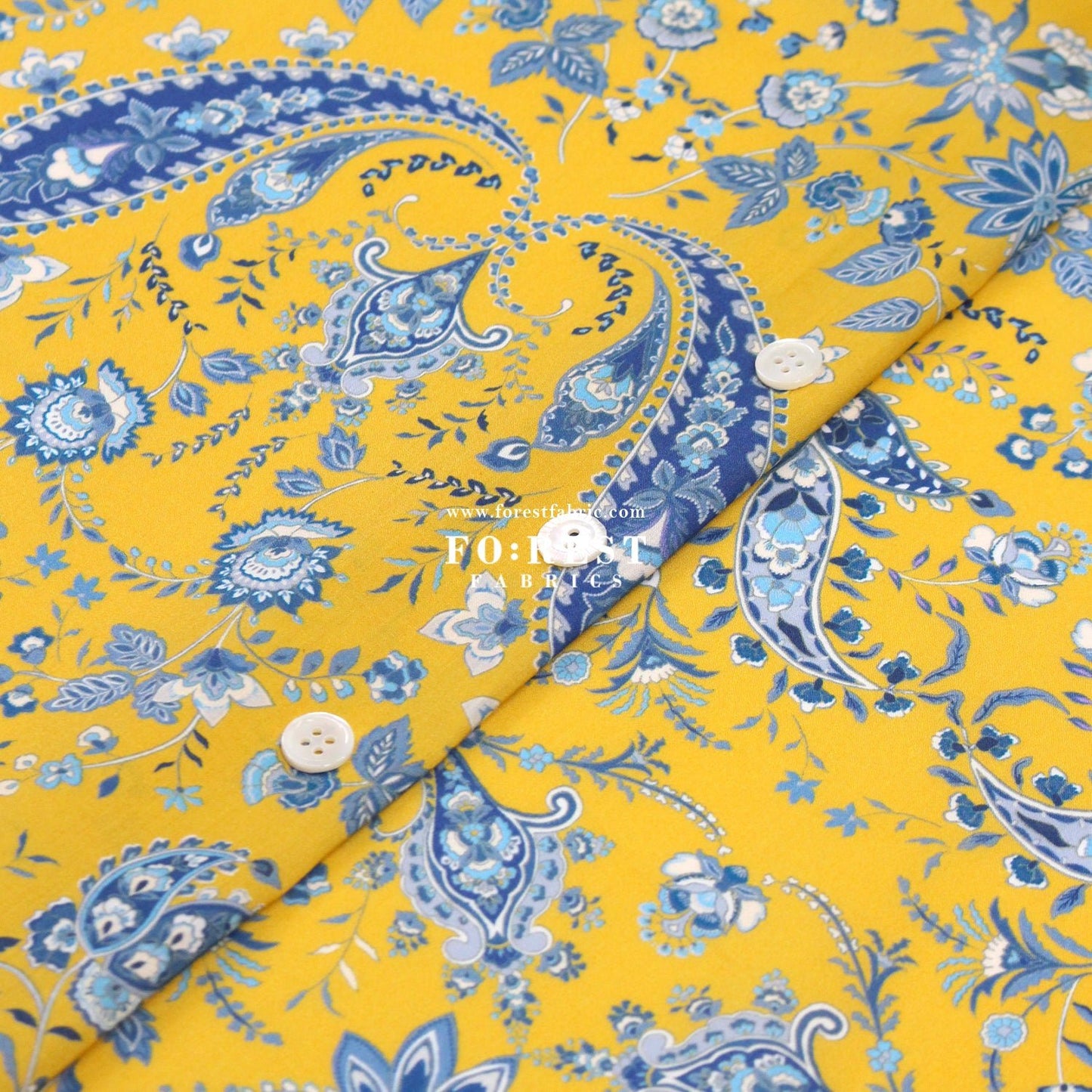 Liberty of London (Organic Tana Lawn Cotton Fabric) - Mirrored Paisley C - FO:REST Fabric 布恩堂Liberty fabrictana lawnjapanese fabricykk zipper