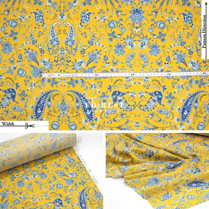 Liberty of London (Organic Tana Lawn Cotton Fabric) - Mirrored Paisley C - FO:REST Fabric 布恩堂Liberty fabrictana lawnjapanese fabricykk zipper