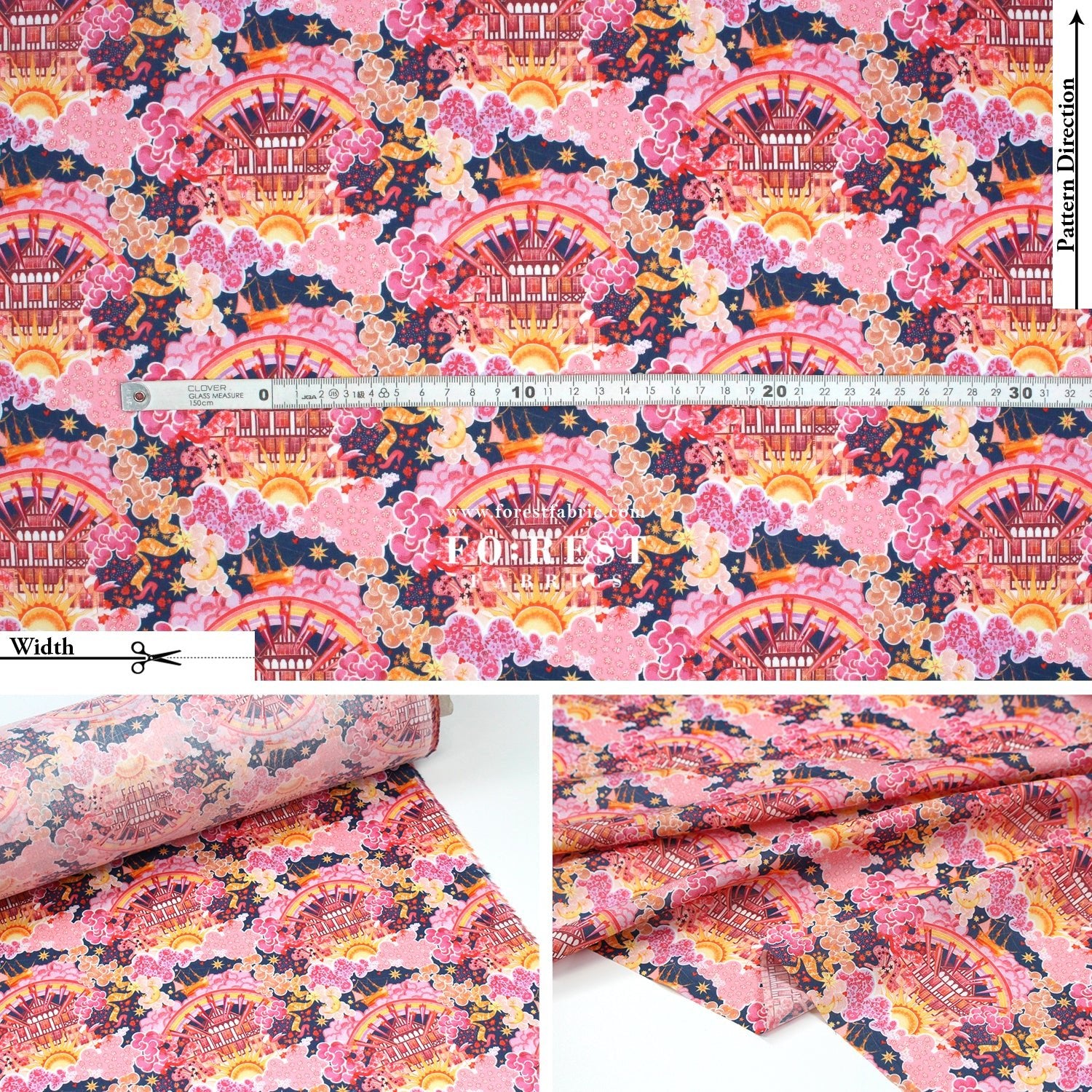 Liberty of London (Organic Tana Lawn Cotton Fabric) - Tudor Dream A - FO:REST Fabric 布恩堂Liberty fabrictana lawnjapanese fabricykk zipper