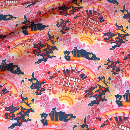 Liberty of London (Organic Tana Lawn Cotton Fabric) - Tudor Dream A - FO:REST Fabric 布恩堂Liberty fabrictana lawnjapanese fabricykk zipper