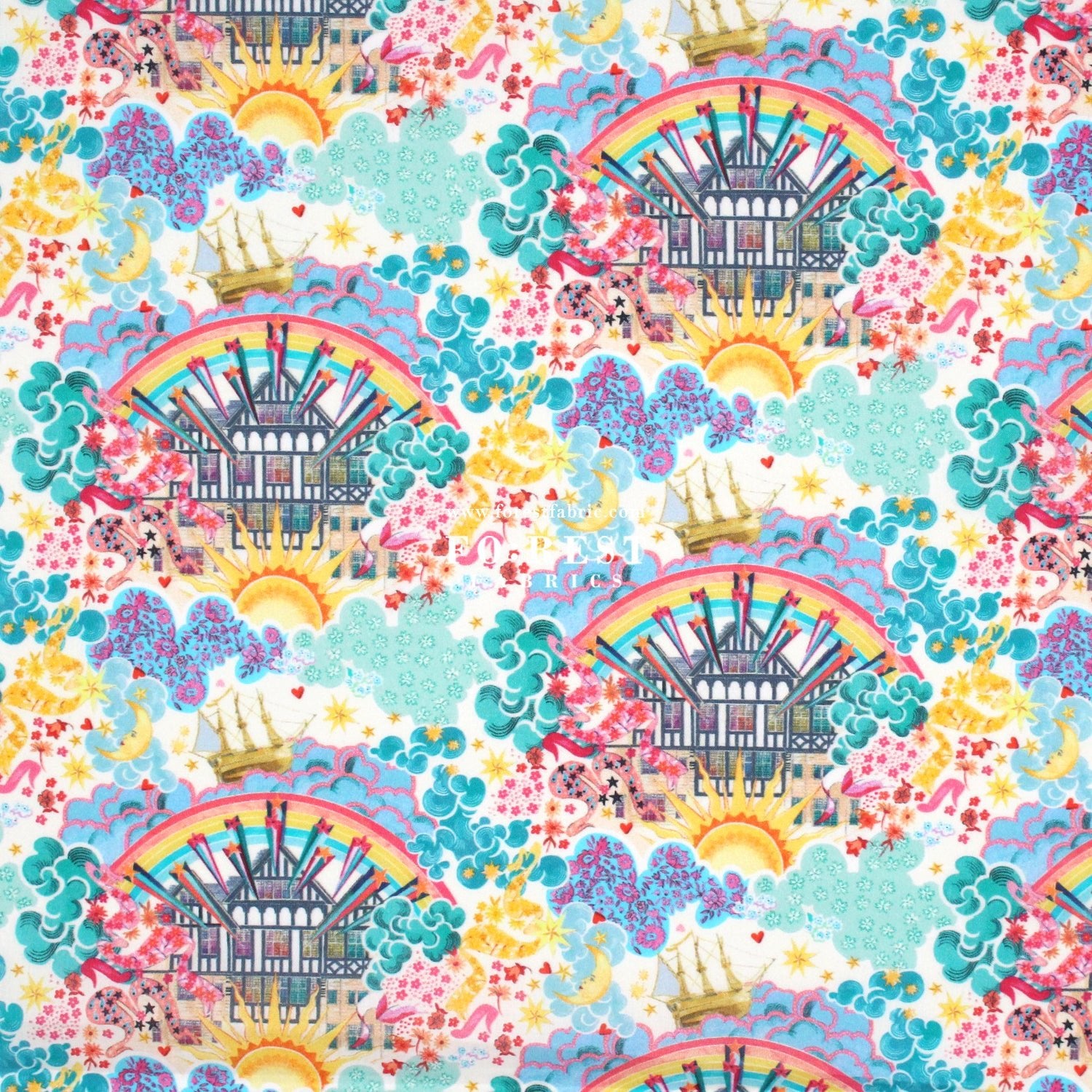 Liberty of London (Organic Tana Lawn Cotton Fabric) - Tudor Dream B - FO:REST Fabric 布恩堂Liberty fabrictana lawnjapanese fabricykk zipper