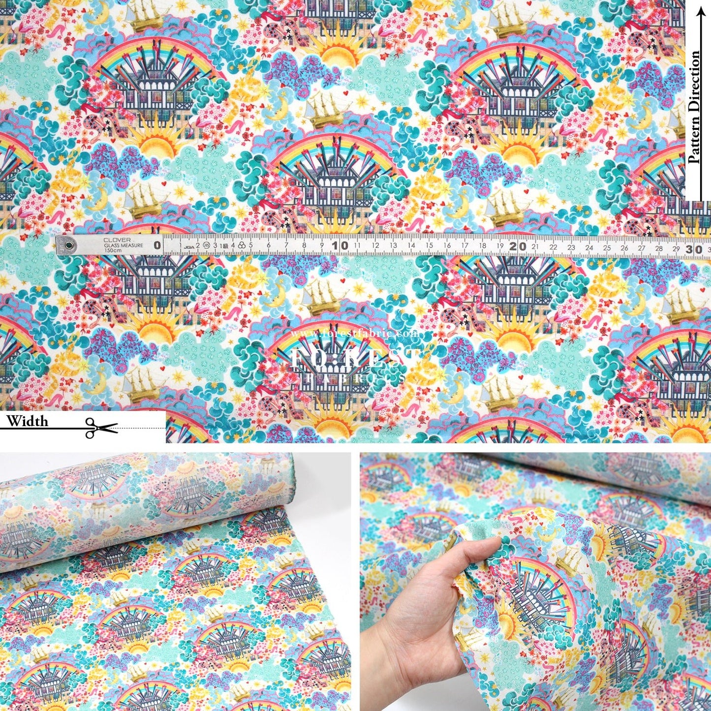 Liberty of London (Organic Tana Lawn Cotton Fabric) - Tudor Dream B - FO:REST Fabric 布恩堂Liberty fabrictana lawnjapanese fabricykk zipper