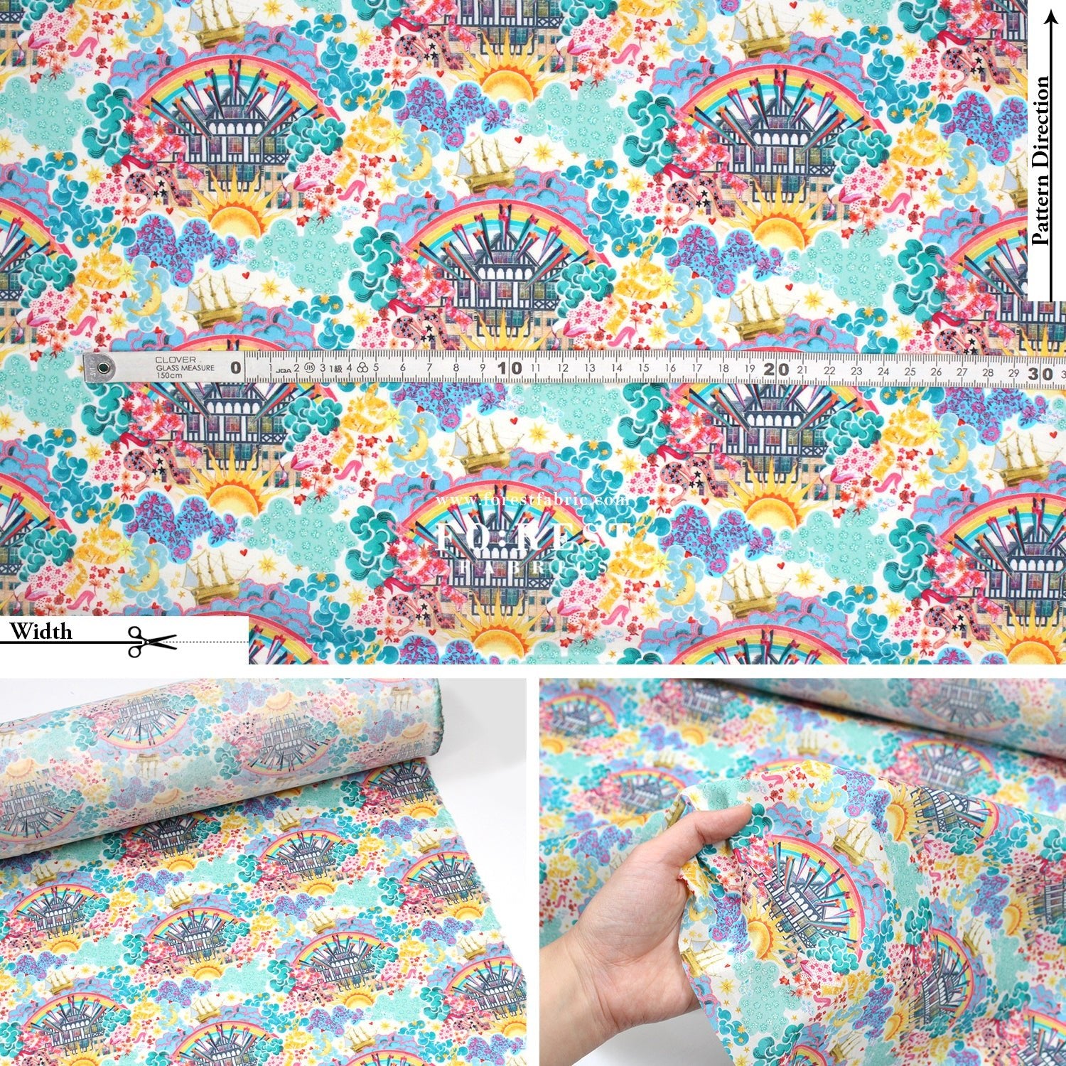 Liberty of London (Organic Tana Lawn Cotton Fabric) - Tudor Dream B - FO:REST Fabric 布恩堂Liberty fabrictana lawnjapanese fabricykk zipper