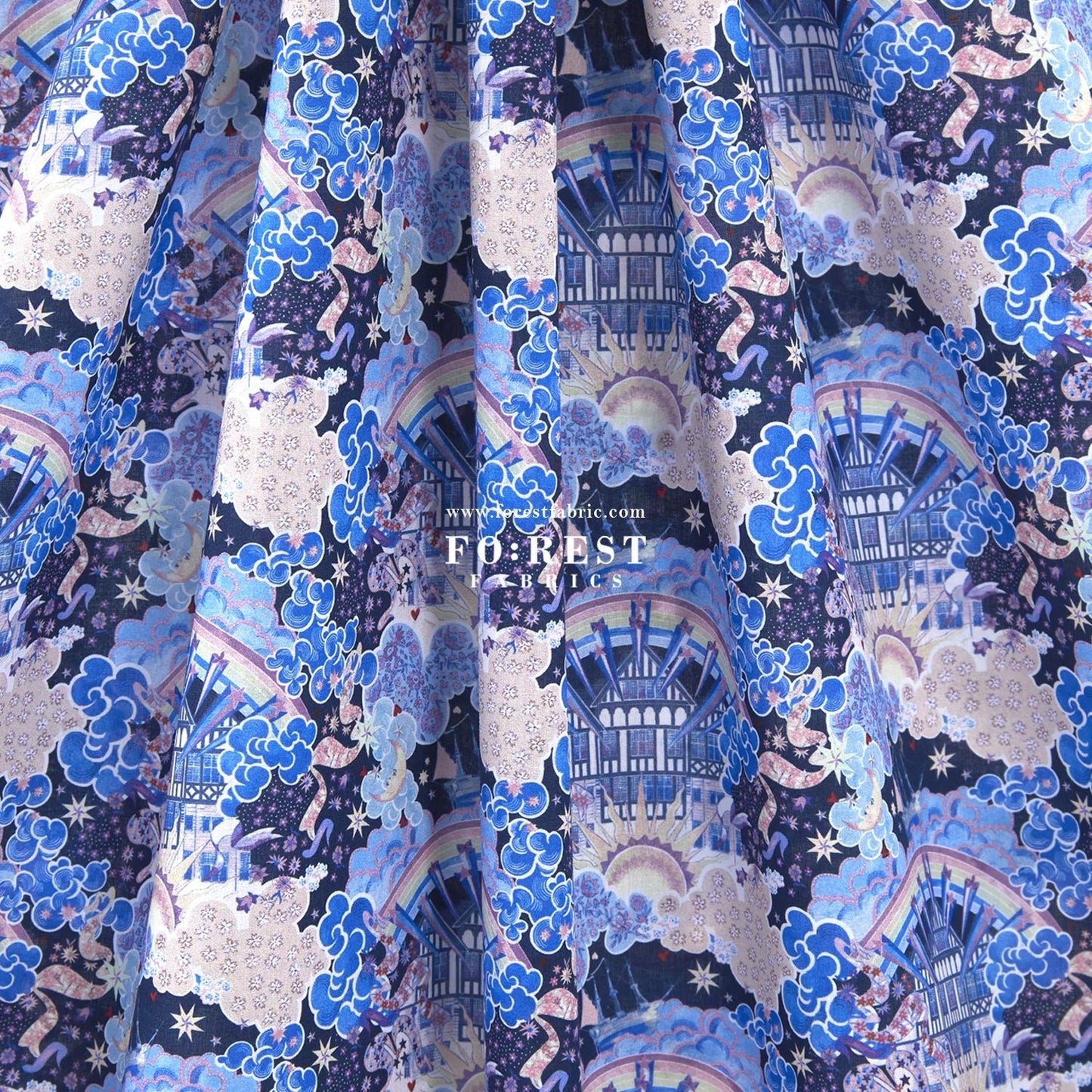 Liberty of London (Organic Tana Lawn Cotton Fabric) - Tudor Dream C - FO:REST Fabric 布恩堂Liberty fabrictana lawnjapanese fabricykk zipper