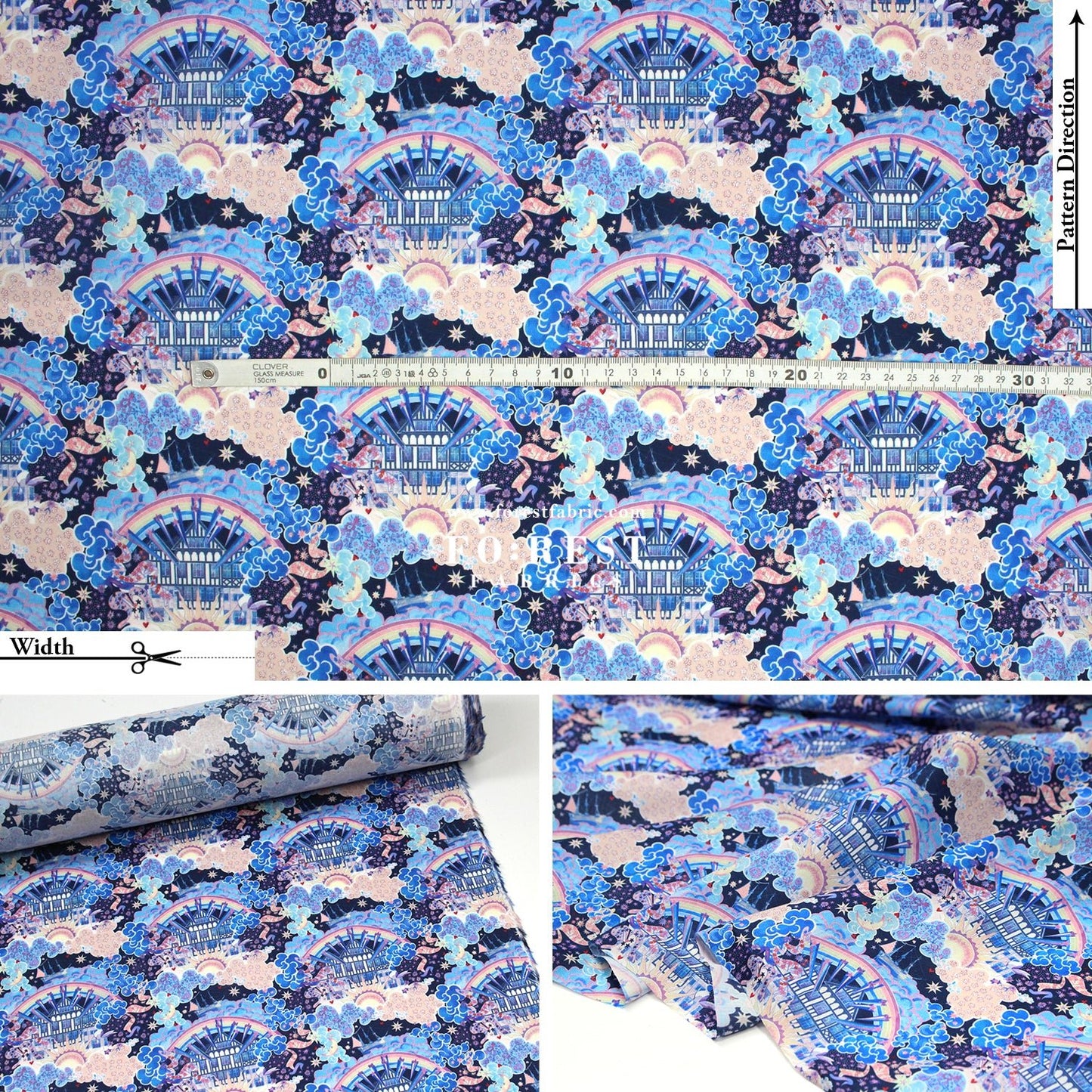 Liberty of London (Organic Tana Lawn Cotton Fabric) - Tudor Dream C - FO:REST Fabric 布恩堂Liberty fabrictana lawnjapanese fabricykk zipper