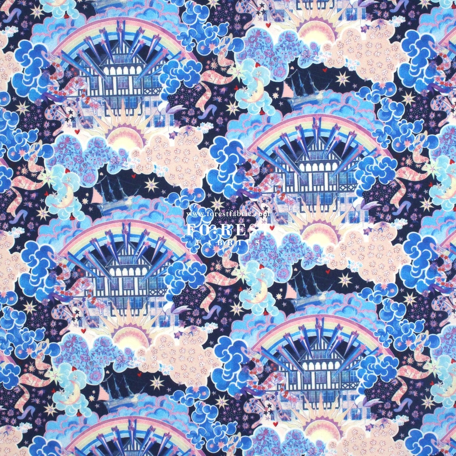 Liberty of London (Organic Tana Lawn Cotton Fabric) - Tudor Dream C - FO:REST Fabric 布恩堂Liberty fabrictana lawnjapanese fabricykk zipper