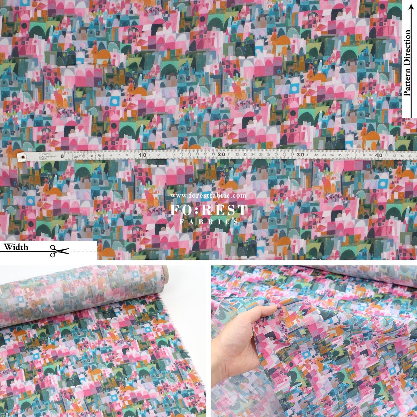Liberty of London (Organic Tana Lawn Cotton Fabric) - Urban Jungle A - FO:REST Fabric 布恩堂Liberty fabrictana lawnjapanese fabricykk zipper