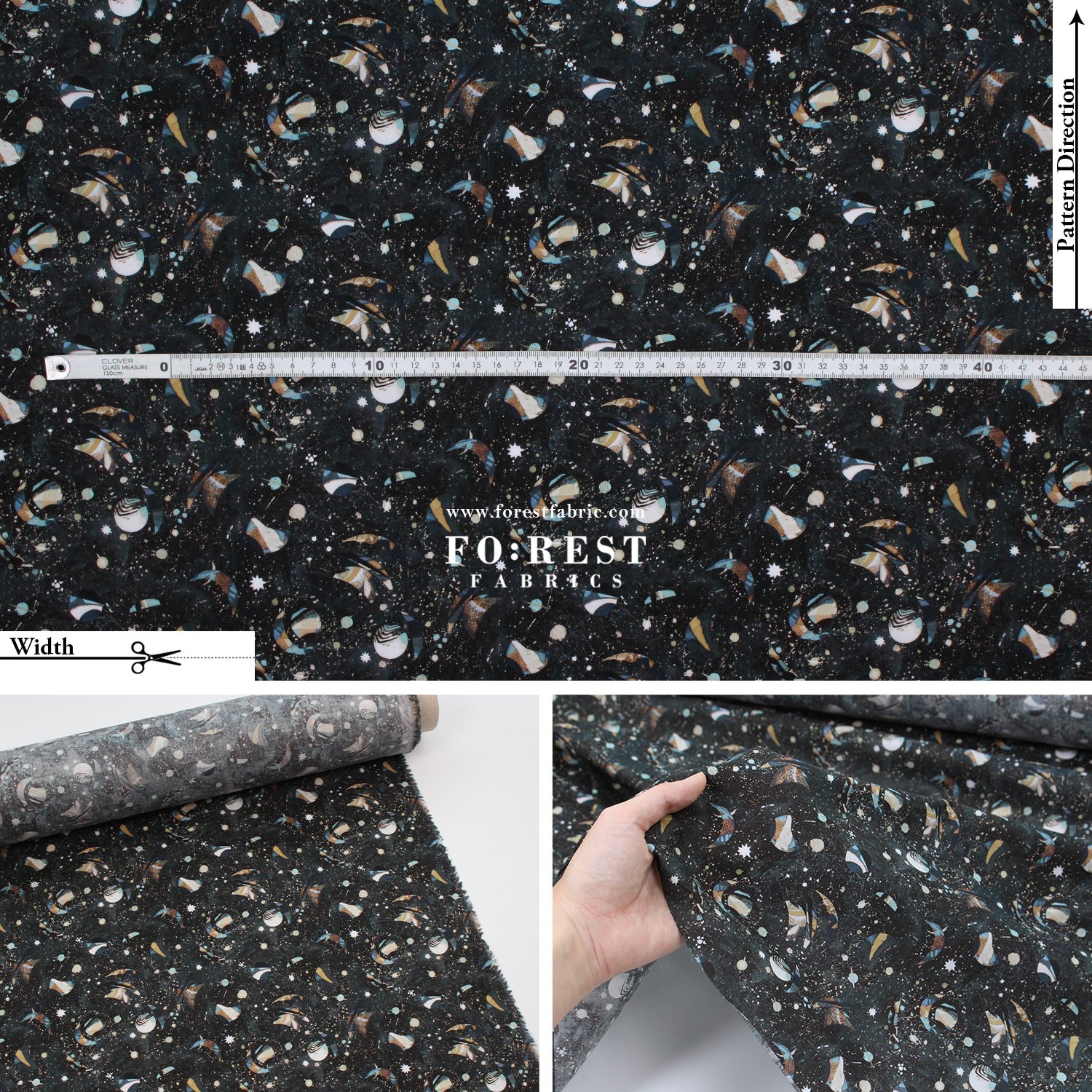 Liberty of London (Organic Tana Lawn Cotton Fabric) - What Lies Beyond - FO:REST Fabric 布恩堂Liberty fabrictana lawnjapanese fabricykk zipper