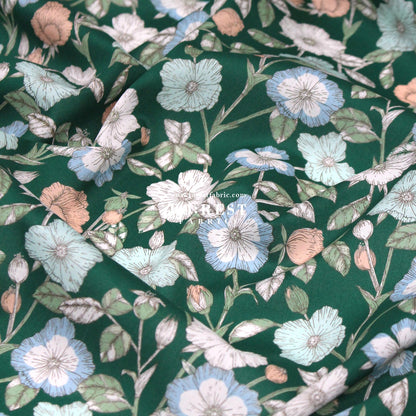 Liberty of London (Organic Tana Lawn Cotton Fabric) - Wild Petals B - FO:REST Fabric 布恩堂Liberty fabrictana lawnjapanese fabricykk zipper