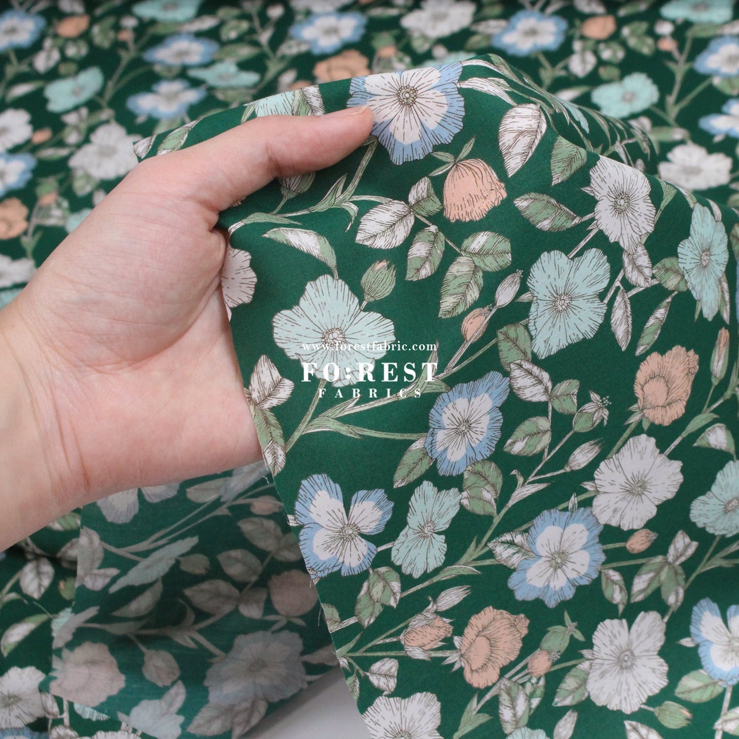 Liberty of London (Organic Tana Lawn Cotton Fabric) - Wild Petals B - FO:REST Fabric 布恩堂Liberty fabrictana lawnjapanese fabricykk zipper