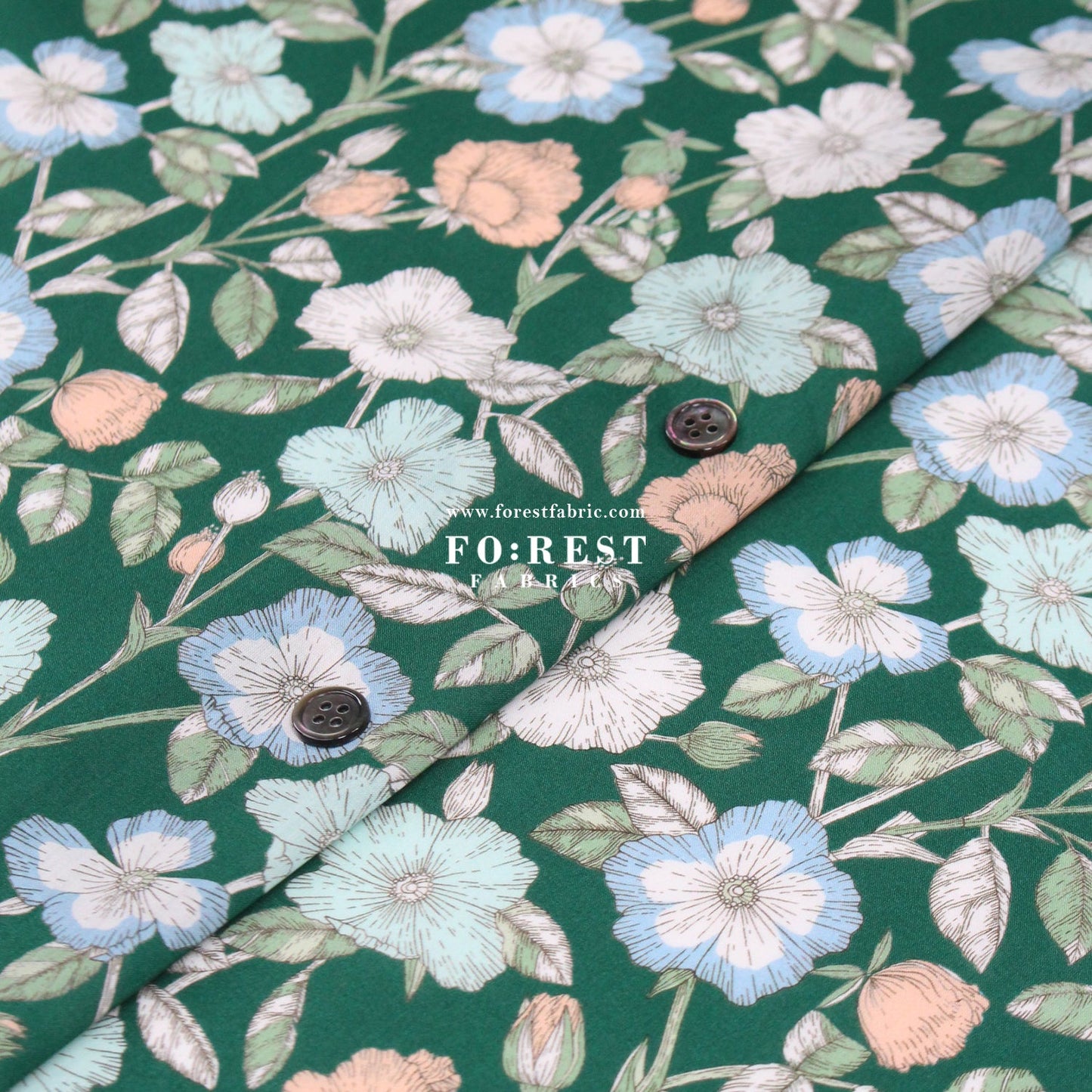 Liberty of London (Organic Tana Lawn Cotton Fabric) - Wild Petals B - FO:REST Fabric 布恩堂Liberty fabrictana lawnjapanese fabricykk zipper