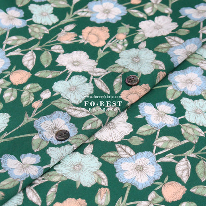 Liberty of London (Organic Tana Lawn Cotton Fabric) - Wild Petals B - FO:REST Fabric 布恩堂Liberty fabrictana lawnjapanese fabricykk zipper