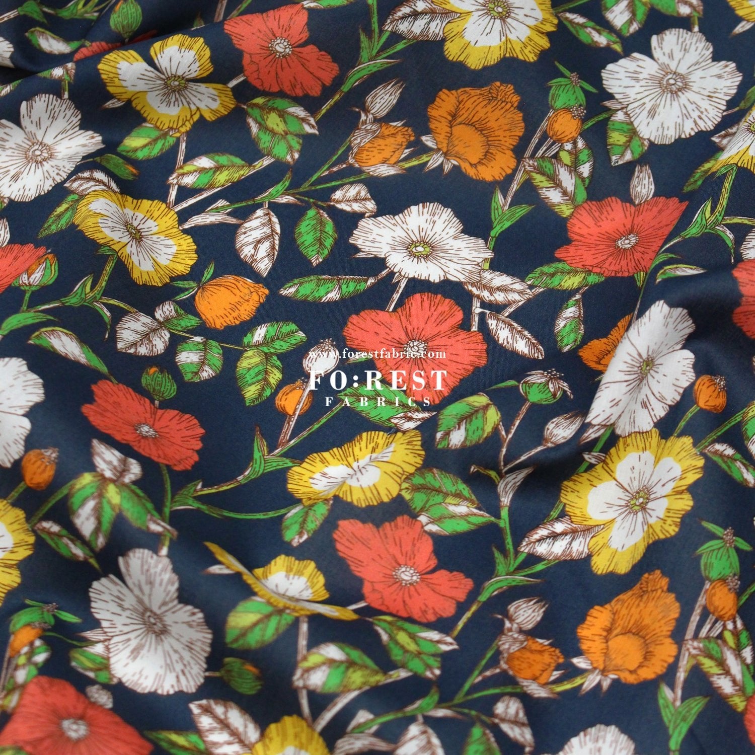 Liberty of London (Organic Tana Lawn Cotton Fabric) - Wild Petals C - FO:REST Fabric 布恩堂Liberty fabrictana lawnjapanese fabricykk zipper