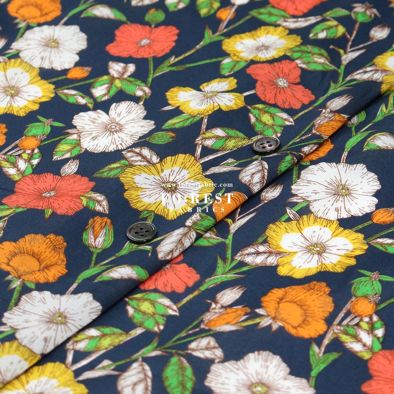 Liberty of London (Organic Tana Lawn Cotton Fabric) - Wild Petals C - FO:REST Fabric 布恩堂Liberty fabrictana lawnjapanese fabricykk zipper