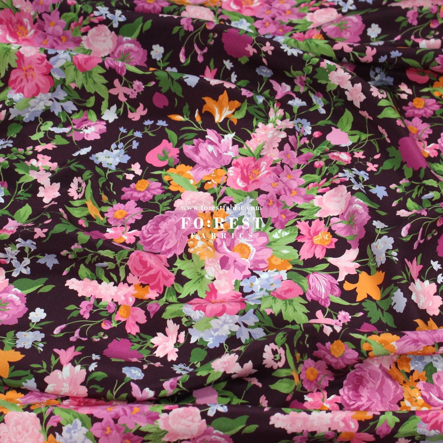 Liberty of London (Silk Crepe de Chine) - Bouquet Carnival - FO:REST Fabric 布恩堂Liberty fabrictana lawnjapanese fabricykk zipper