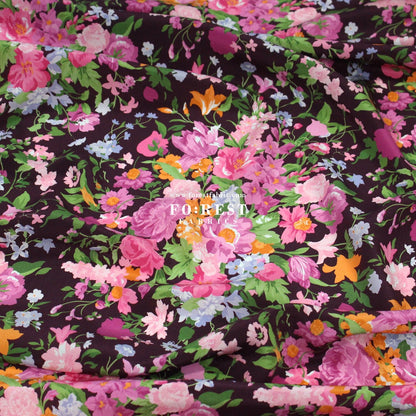 Liberty of London (Silk Crepe de Chine) - Bouquet Carnival - FO:REST Fabric 布恩堂Liberty fabrictana lawnjapanese fabricykk zipper