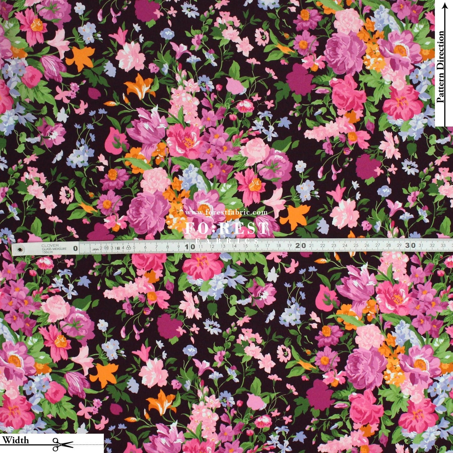 Liberty of London (Silk Crepe de Chine) - Bouquet Carnival - FO:REST Fabric 布恩堂Liberty fabrictana lawnjapanese fabricykk zipper