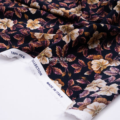 Liberty of London (Silk Crepe de Chine) - Embroidered Botanical - FO:REST Fabric 布恩堂Liberty fabrictana lawnjapanese fabricykk zipper