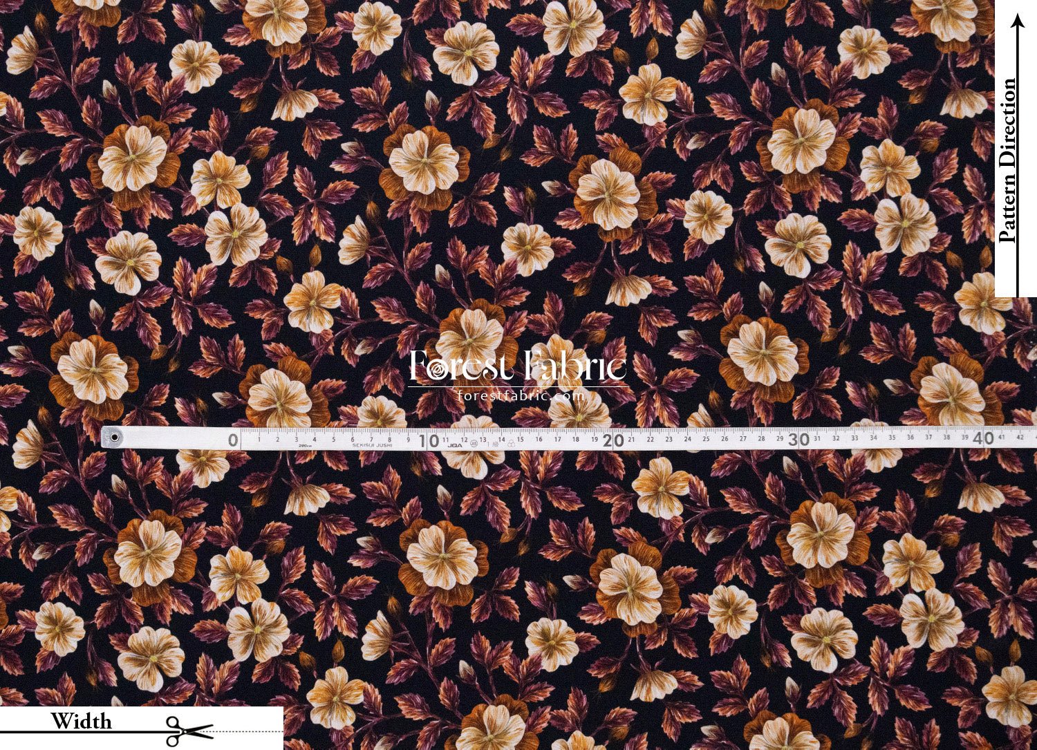 Liberty of London (Silk Crepe de Chine) - Embroidered Botanical - FO:REST Fabric 布恩堂Liberty fabrictana lawnjapanese fabricykk zipper