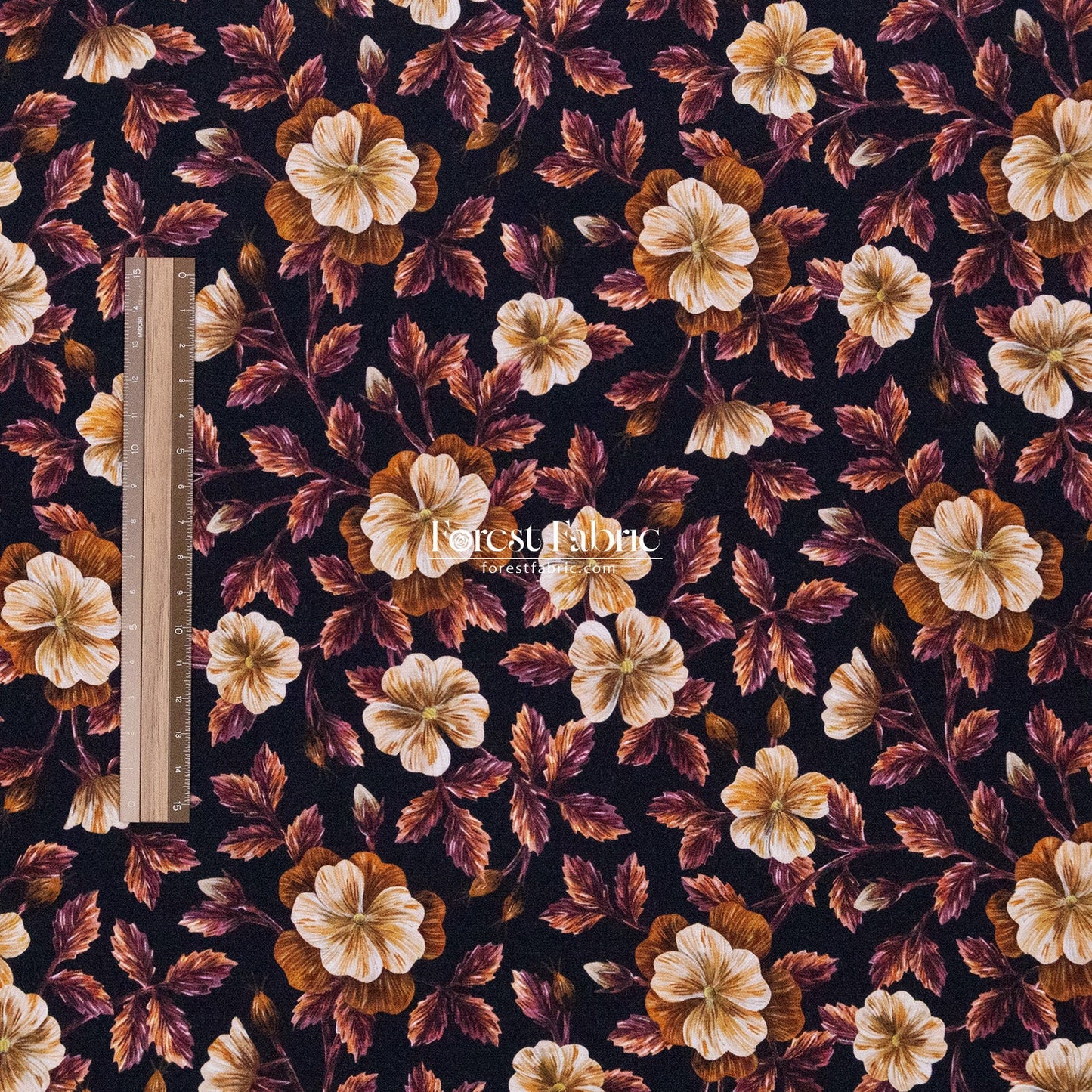 Liberty of London (Silk Crepe de Chine) - Embroidered Botanical - FO:REST Fabric 布恩堂Liberty fabrictana lawnjapanese fabricykk zipper