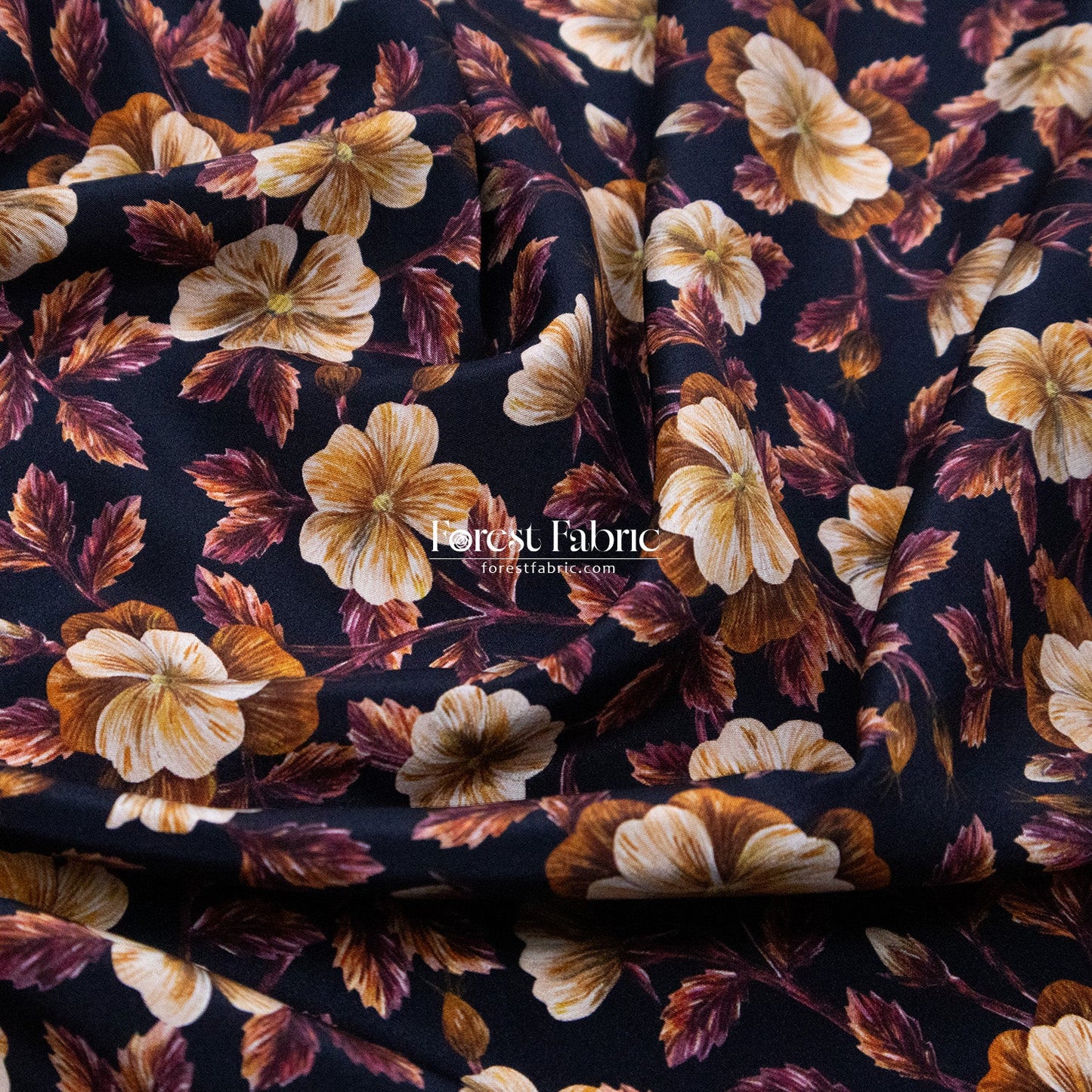 Liberty of London (Silk Crepe de Chine) - Embroidered Botanical - FO:REST Fabric 布恩堂Liberty fabrictana lawnjapanese fabricykk zipper
